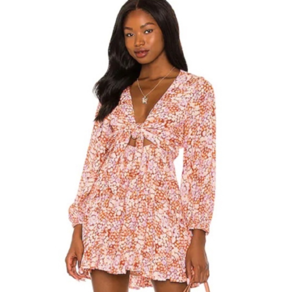 NWT L*Space Stay Golden Mini Dress Floral S